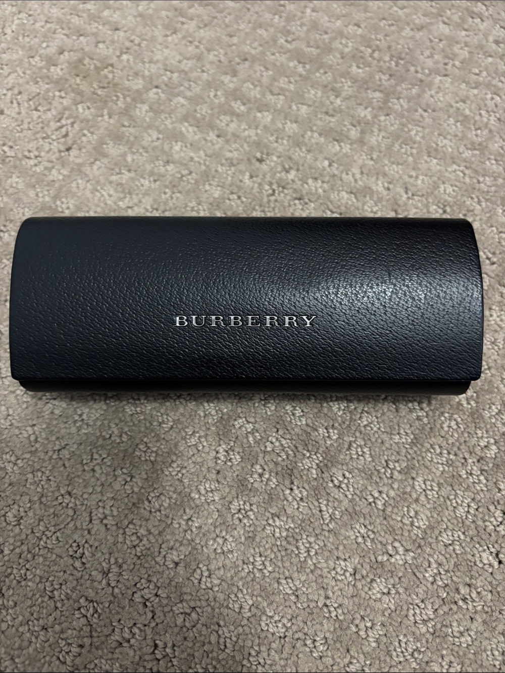 Burberry Black Pebble-Grain Eyewear Case